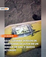 Jujuy: hallaron 24 kilos de marihuana ocultos en un tanque de GNC