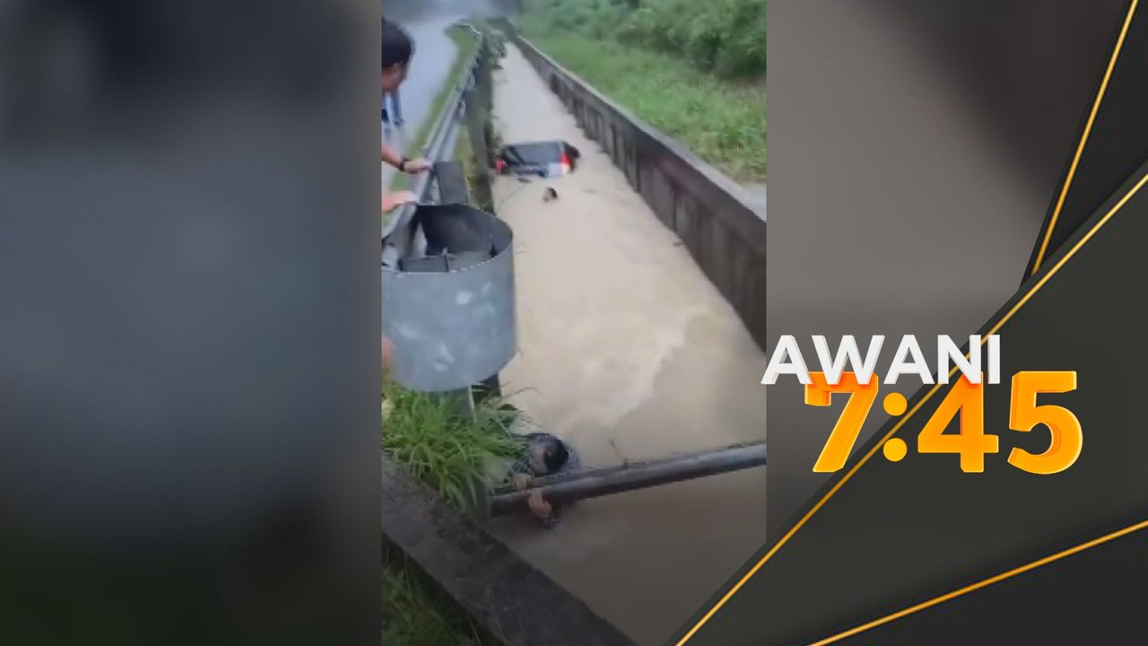 Wanita hanyut bersama kereta dalam longkang