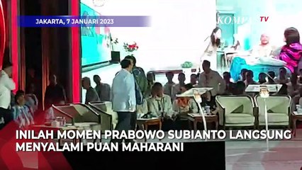 Momen Prabowo Langsung Salami Puan Usai Sampaikan Visi Misi di Debat Capres 2024