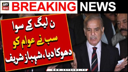 Noon League Ke Siwa Sab Ne Awam Ko Dhoka Diya, Shehbaz Sharif