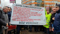TOKİ mağdurlarından İstanbul’da Çevre İl Müdürlüğü önünde eylem