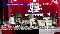 Momen Prabowo Langsung Salami Puan Maharani Usai Sampaikan Visi Misi di Debat Capres 2024