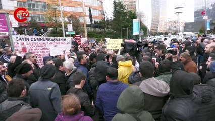 TOKİ MAĞDURLARINDAN İSTANBUL’DA ÇEVRE İL MÜDÜRLÜĞÜ ÖNÜNDE EYLEM
