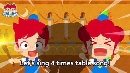 4 Times Table Song Multiply by 4 School Songs Multiplication Songs for Kids JunyTony