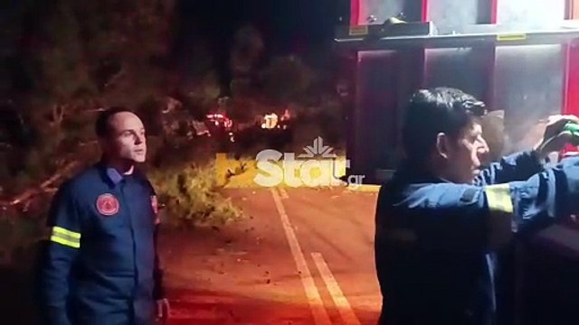 Δύσκολη η νύχτα και στη Βοιωτία εξαιτίας της κακοκαιρίας