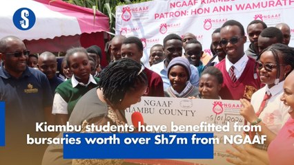 Kiambu students have benefitted from bursaries worth over Sh7m from NGAAF