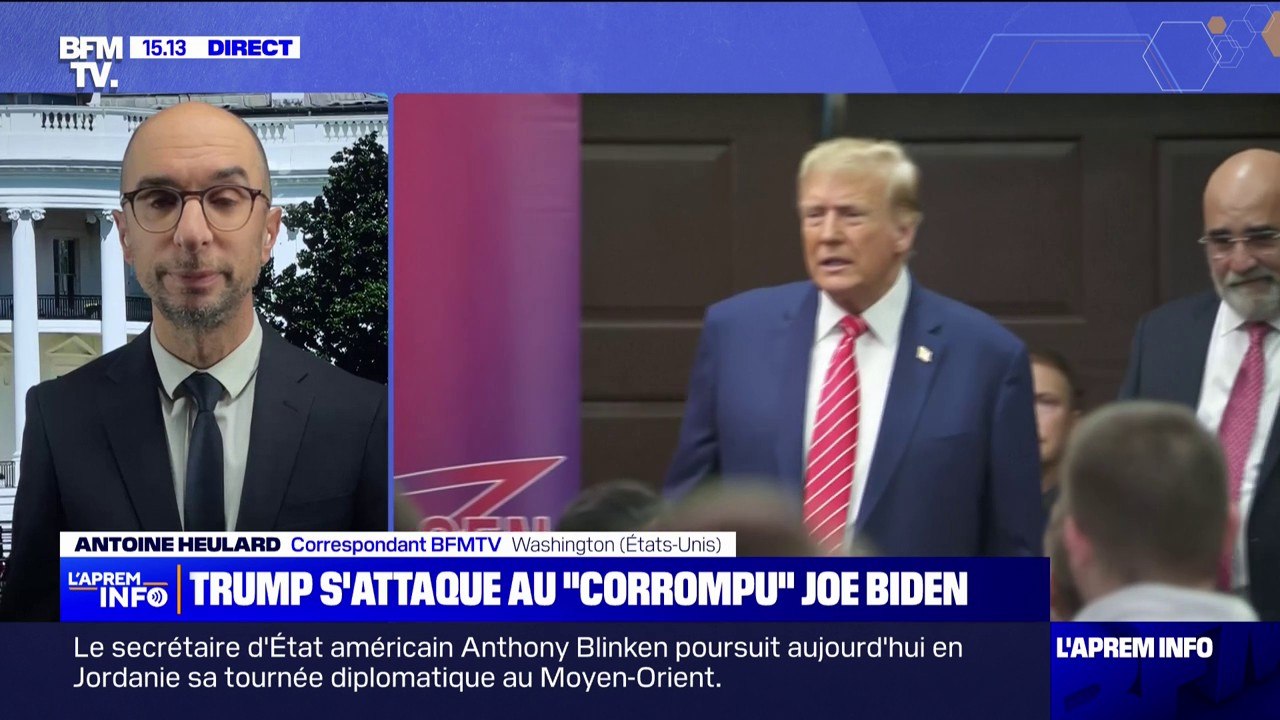 En campagne pour la primaire républicaine, Donald Trump étrille Joe Biden et promet de "sauver l'Amérique"
