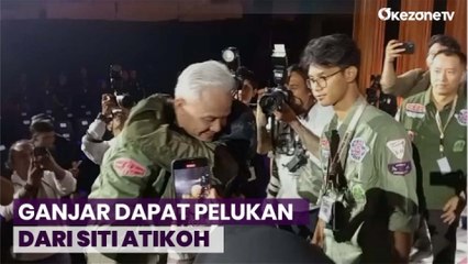 Usai Debat, Ganjar Dapat Pelukan dari Siti Atikoh