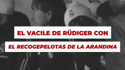 El vacile de Rüdiger con el recogepelotas de la Arandina