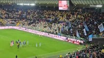 Udinese - Lazio, l'abbraccio coi tifosi a fine match