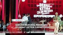 Momen Gibran Rangkul Prabowo Usai Tanya Jawab Debat Capres 2024