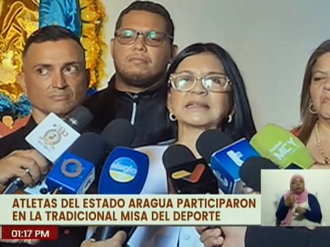 Atletas y glorias deportivas participaron en la tradicional Misa del Deporte en el estado Aragua