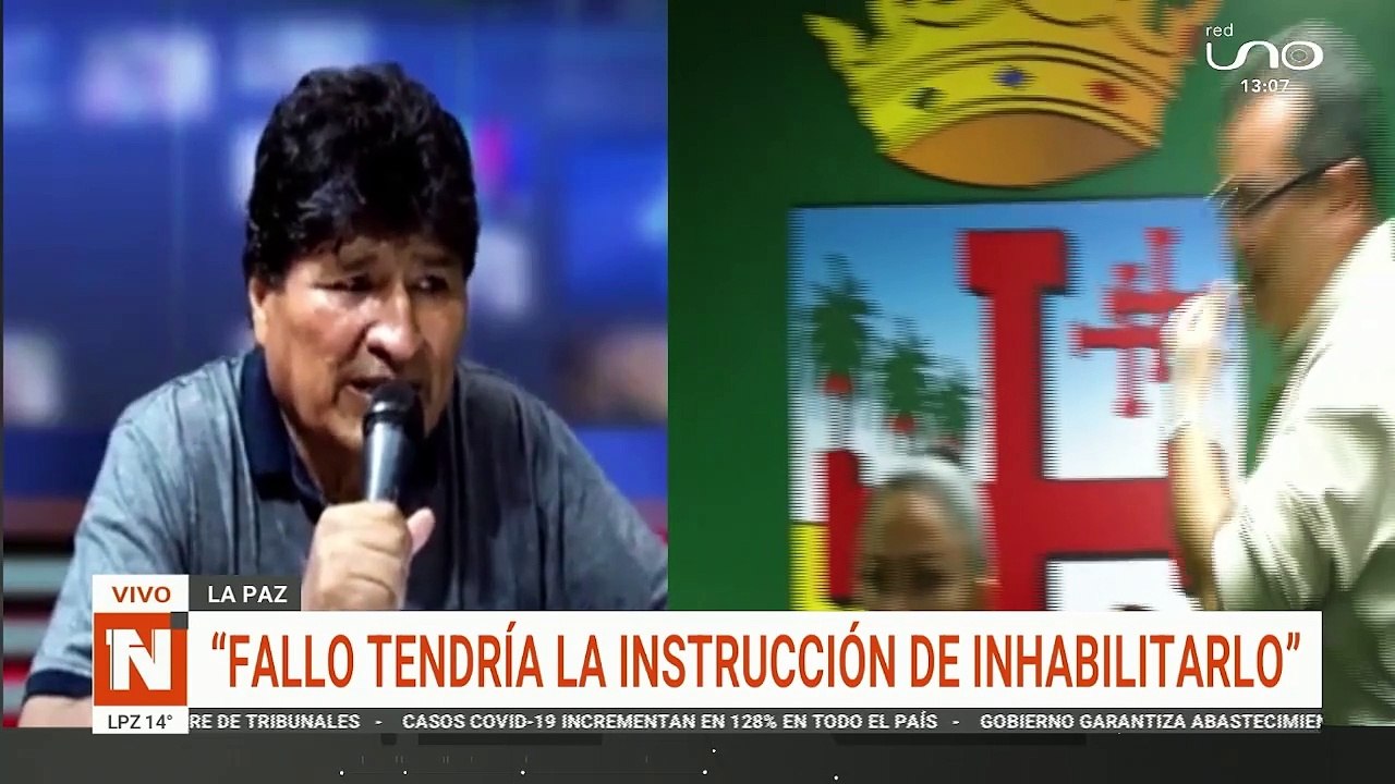 Evo Morales asegura que el gobierno nacional está detrás del fallo que lo inhabilita para presidente.