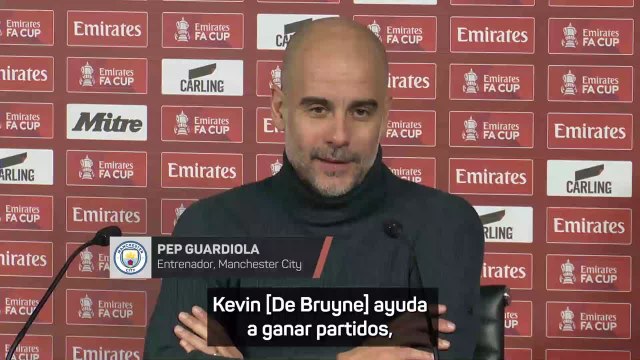 Guardiola: De Bruyne nos ayuda a ganar partidos