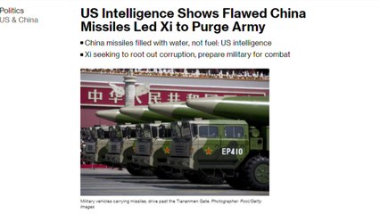 "中 미사일에 연료 대신 맹물"..."시진핑, 부패와 전쟁 결단" / YTN