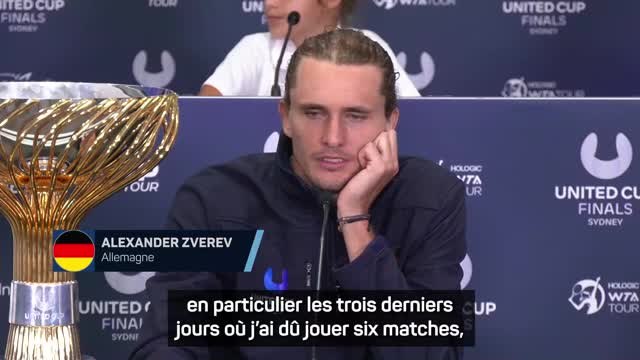 United Cup - Zverev : “Physiquement, c'est une épreuve très difficile mais ce trophée en vaut la peine”