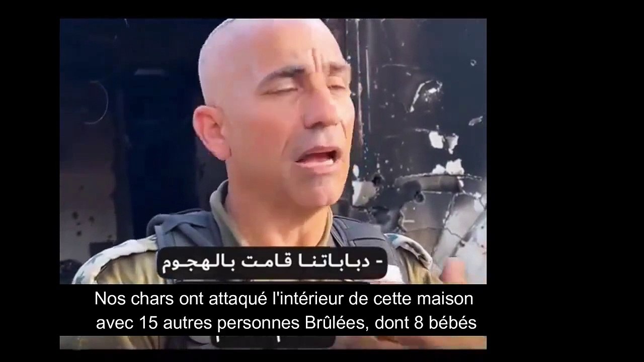 ✅ Regarder • Le colonel Golan Vach a admis le 7 octobre :  "nos chars ont brûlé 15 civils israéliens et brûlé 8 bébés "