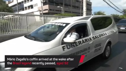 Fans say final goodbyes as legend Zagallo’s coffin arrives in Rio