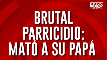 Brutal parricidio: mató a su papá