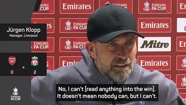 Klopp denies psychological advantage with Arsenal win