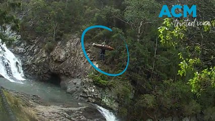 Man airlifted to hospital after falling 10m near waterfall