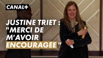 Justine Triet, prix du meilleur scénario pour Anatomie d'une chute - Golden Globes 2024 - CANAL 