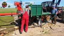 Dangerous Fastest Homemade Firewood Processing Machines Working, Incredible Wood Splitting Machi