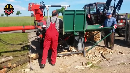 Dangerous Fastest Homemade Firewood Processing Machines Working, Incredible Wood Splitting Machi