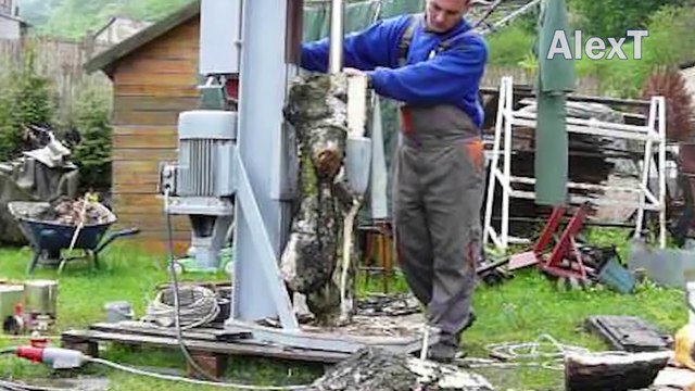 Biggest Wood Splitter Cutting Wood Machine Working, Fastest Firewood Processor Homemade Log Spli