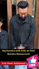 Raj Kundra with Kids at their Bandra Restaurant!