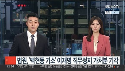 법원, '백현동 기소' 이재명 대표 직무정지 가처분 기각