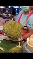Giant Durian Fruits Cutting Skills - Thai Street Food