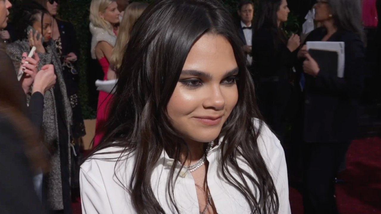 Ariana Greenblatt on Working With Margot Robbie ("A Genius"), Running Into Jennifer Lawrence ("The Coolest"), and Barry Keoghan ("So Beautiful") at the Golden Globes | THR Video