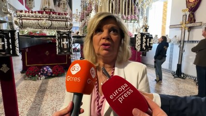 Terelu Campos muy emocionada en su cita con El Cautivo en su primera Semana Santa sin su madre