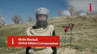 Molly Blackall in minefield in Iraq