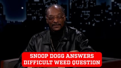 Snoop Dogg answers tricky question about his weed connections in world