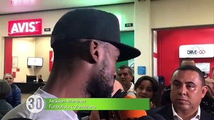 20-01-18 Jackson Martinez llego el viernes a Medellin
