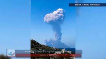 Aterradoras imágenes de la explosión del volcán Estrómboli