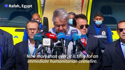 UN chief calls for end to 'non-stop nightmare' at gates of Gaza