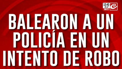 Balearon a policía en brutal intento de robo: está internado
