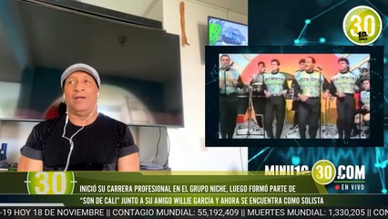 Javier Vásquez, exvocalista de Grupo Niche y Son de Cali, en exclusiva con Minuto 30