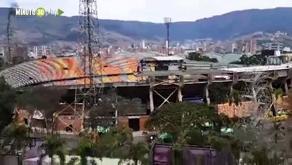 ensayos de maluma  estadio Atanasio Girardot