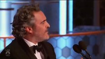 Joaquin Phoenix lanza bombas F en el discurso 'Joker' en los Globos de Oro