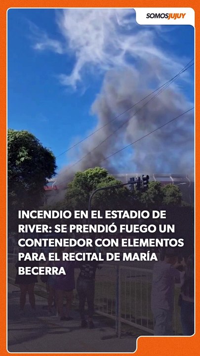 incendio en el estadio de river