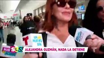 Alejandra Guzmán es acechada por la prensa en el aeropuerto de México
