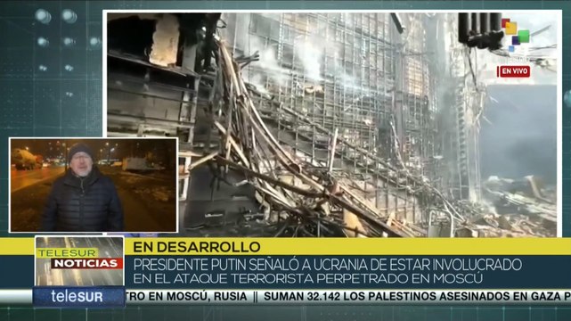 En Rusia, declaran día de luto nacional el 24 de marzo, tras ataque terrorista al Crocus City Hall