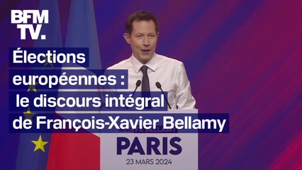 "Les Français ne sont pas de gauche": le discours intégral de François-Xavier Bellamy en campagne pour les Européennes