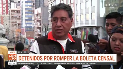 Detenidos por romper la boleta censal