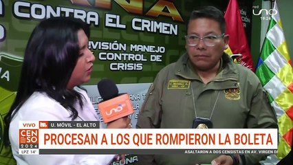 Dos personas aprehendidas por romper las boletas censales, serán procesados.