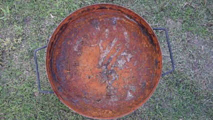 Como limpiar y curar un Disco de arado con OXIDO (Rapido y Facil)